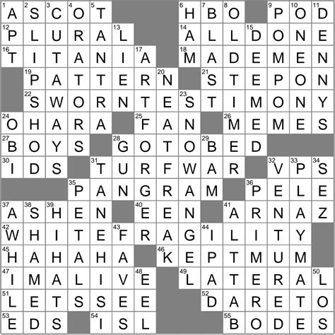 old master crossword clue